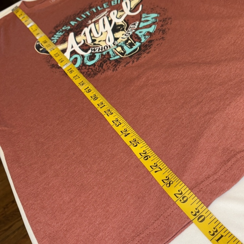 Lulu Mac graphic T-shirt short sleeves crew neck western vibe Size X-Large - Picture 3 of 7